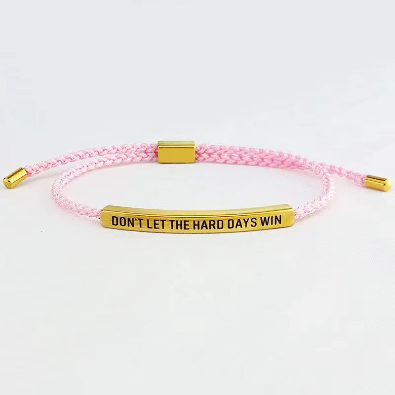 Sanna Armband Gold-Rosa – Motivationsschmuck Munich Maison