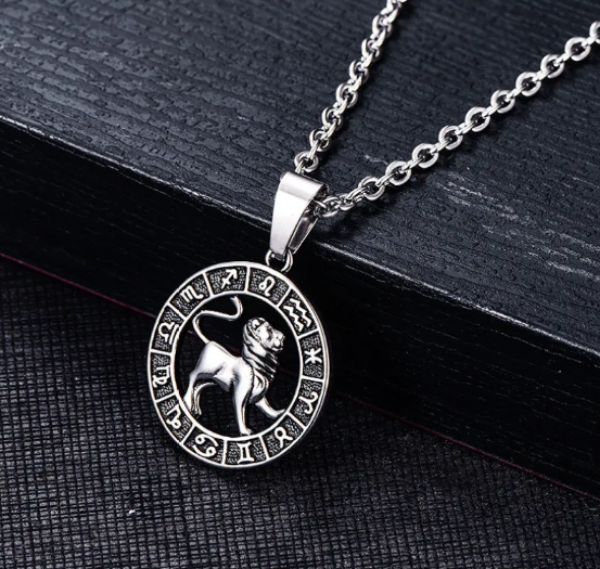 Naszyjnik ze znakiem zodiaku ze stali nierdzewnej z indywidualnymi zawieszkami znaków zodiaku