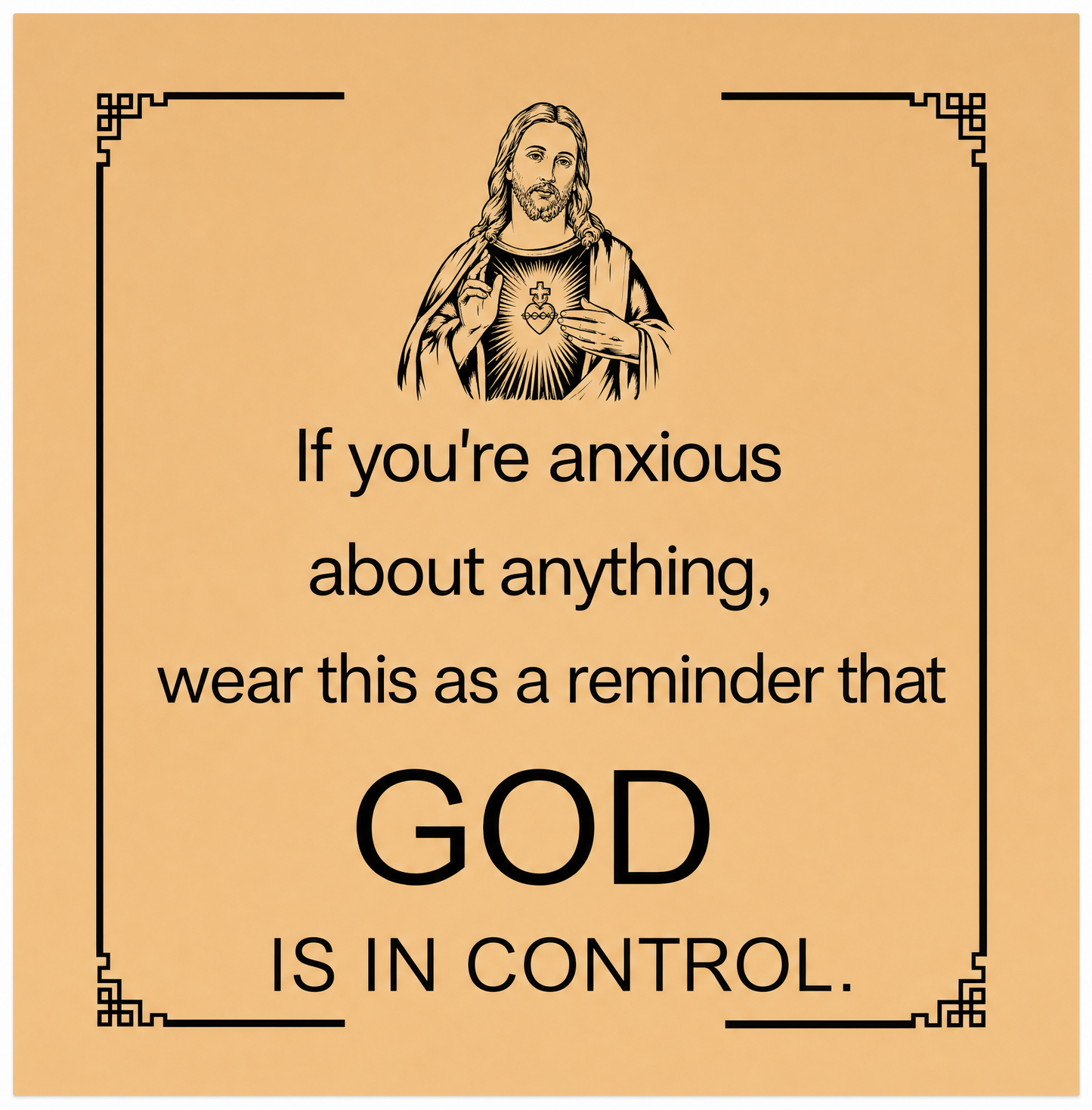 God is in Control | Bransoletka motywacyjna z przesłaniem